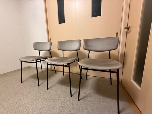 【カリガリス】最安値 3脚セット calligaris ダイニングチェア 起毛