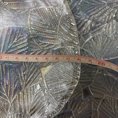 リーフ柄　ガラス皿　オーロラ　5枚の画像