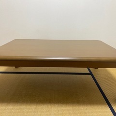 【無料✨】布団付きこたつ（120×80・木目）の画像