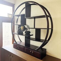 アンティーク 木製 飾り棚　の画像