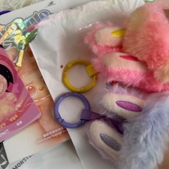 【相談中】ラブブ 2体セット ラック+ロイヤリティ ぬいぐるみキーホルダーの画像