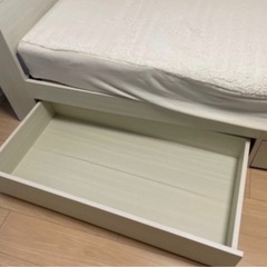 セミダブルベッド 収納付きベッドの画像