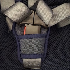 西松屋 マムズキャリー チャイルドシート ブライトデニムプラス 新生児〜 幌付きの画像