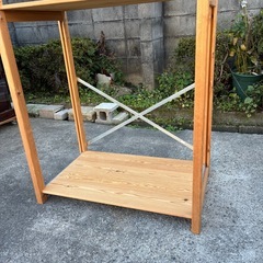 棚　シェルフ　ラック　木製　3段　中古　の画像