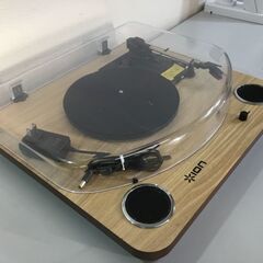 【🍀美品】ION Audioレコードプレーヤー スピーカー内蔵 USB ヘッドホン端子 レコードの音をUSB接続でPCに録音可能 33-1/3、45、78回転対応 アイオン Max LP 木目の画像