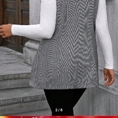 ノースリーブ ヘリンボーン ジャケットの画像