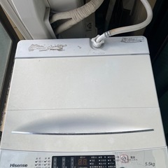 ハイセンス　冷蔵庫・洗濯機(2023年)と収納棚のセットの画像