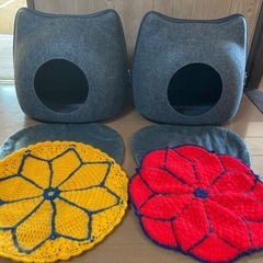 猫用ドーム型ハウス　ベッド　2個セット　小型犬用としてもの画像