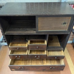 ★アンティーク★レトロ 茶棚 和箪笥 飾り棚・約高さ61cm×横幅57.5cm※開戸の一部が外れてます。の画像