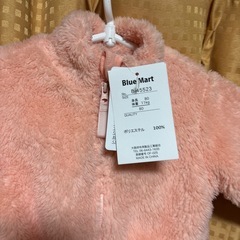 ボア　暖かいフリースキッズ　ジャケット　可愛いピンク　新品　80センチの画像