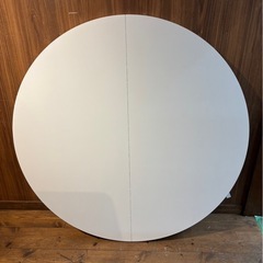 IKEA ヴィハールス　白　ダイニングテーブル　円形テーブル　ラウンドテーブルの画像