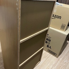 カラーボックス　ベージュの画像