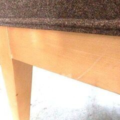 ②ラウンジソファ 幅69×奥行61×高さ83.5cm ファブリック×木 ブラウン ラウンジチェア 一人掛けチェア 椅子 いす イス 札幌市 北区 屯田の画像