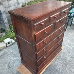 タンス　整理タンス　6段　北海道民芸家具　キズあり　中古の画像