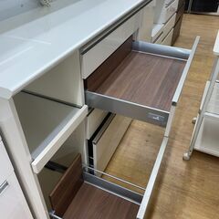 1116-022 ★リユースのサカイ幸手店★　パモウナ 食器棚 白¥66,000(税込)【備考】W160 × D51 × H204の画像