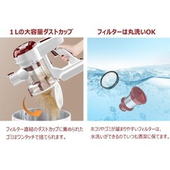 掃除機 コードレス 4-in-1 スティッククリーナー/ハンディクリーナー/布団クリーター/車用掃除機 20000Pa 超強吸引力 サイクロン式 掃除機 250W コードレス掃除機 充電式 壁掛け 超軽量 自走式 - INSE S5の画像