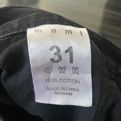 mnml ミニマル　ブラックフレアデニムの画像