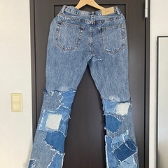 mnml ミニマル　パッチフレアデニムの画像