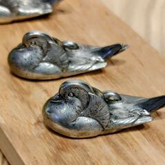アンティーク 箸置きセット 錫半　本錫　箸置　鴛鴦の画像
