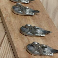 アンティーク 箸置きセット 錫半　本錫　箸置　鴛鴦の画像