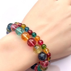 【売ります】染め石ブレスレット2本セットの画像