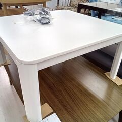 リユースのサカイ栃木店★ジモティ割あり★  こたつ ホワイト W75×D75×H39 クリーニング済み TC11610の画像