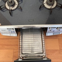 リンナイ 2バーナーガスコンロ グリル付きLPガスの画像