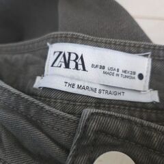 ZARA　ワイドパンツ　カーキ　EUR38の画像