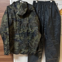 迷彩レインコート メンズサイズの画像