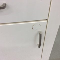 【ニトリのキッチンボード】キッチンボード　ニトリ ダイニングボード レンジボード 食器棚 カップボード  幅100cm ：ホワイトの画像