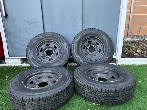 値下げ！ランクル40 70ナロー用　鉄ホイール　スタッドレス