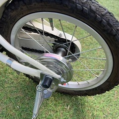 [美品]クリーム色子ども用自転車14いんちインチの画像