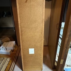 美品】鏡付き額（ライトブラウン）高さ128×幅38cm】立てかけタイプの画像