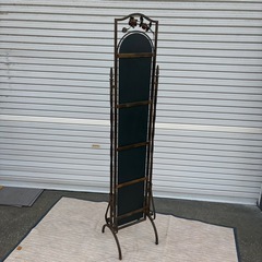 アンティーク調　姿見　全身鏡　ローズ　アイアン　インテリア　ヴィンテージの画像