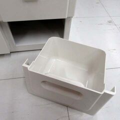 エムケー精工 キッチン収納庫 SK-206 Fine Kitchen ホワイト系 コンセント付き ハイザー レンジ台 米びつ 収納家具 苫小牧西店の画像