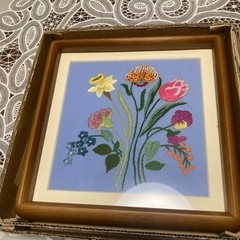 刺繍　額縁の画像