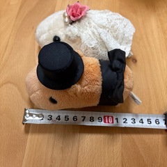 カピバラさん結婚式ぬいぐるみとリングピローのセットの画像