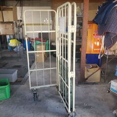 【岐阜市 手渡し限定】カゴ台車 折りたたみ式 かご台車 業務用 物流機器 倉庫の画像