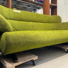 配達可【3人掛けソファ】【あさひ木工】【グリーン】【管理番号11611】九の画像