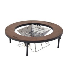 LOGOSアイアンウッド囲炉裏サークルテーブルLの画像