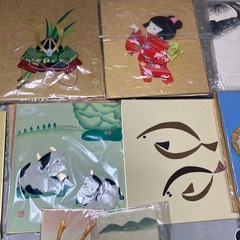 色紙　たくさんの作品の画像