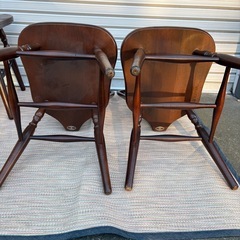 秋田木工　ヴィンテージチェア　ダイニングチェア　レトロ　インテリア　アンティーク家具　アンティーク　椅子　４脚　セットの画像