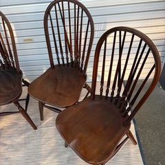 秋田木工　ヴィンテージチェア　ダイニングチェア　レトロ　インテリア　アンティーク家具　アンティーク　椅子　４脚　セットの画像