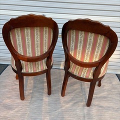 ロココ調　アンティークチェア　猫足　椅子　チェア　英国　インテリア　２脚セットの画像