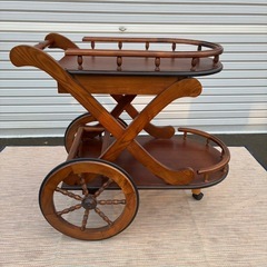 アンティーク家具　キッチンワゴン　トロリーワゴン　ヴィンテージ　の画像