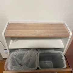 ゴミ箱収納　棚の画像