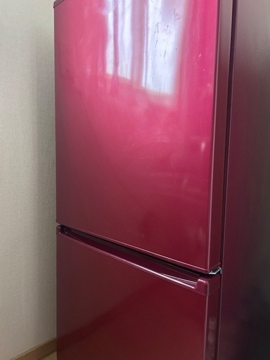 江戸川区葛西　AQUA 17J 一人暮らし　アクア　冷凍冷蔵庫　2ドア　ルビー　ルージュ　レッド　赤　ボルドー