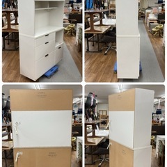 ジモティー限定価格！S101 ⭐ NITORI ニトリ キッチンボード ３枚扉 ETONA エトナ 幅105cm USEDの画像