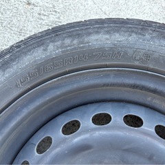 NBOX純正14インチ鉄ホイール+タイヤ 155/65R14 2個の画像