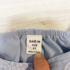 【美品】SHEIN グレー 花柄刺繍 ワンピース 6Y 110cm キッズの画像